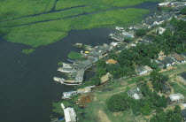 Aerial view over urban home gardens in the AmazonBrasil Brazil