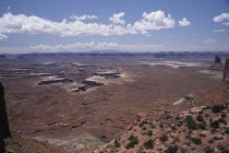 Green River Overlook. View over plain and canyon