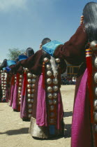 Tibetan ladies dancing at a religious festival