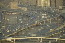 Aerial view of fly overs and 6th October Square