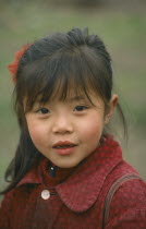 Portrait of Chinese Girl wearing red