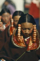 Tibetan women dancers at festival