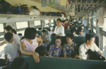 Passengers on train