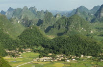 Karst scenery of limestone peaks