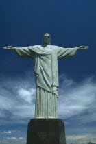 Corcovado full length view of Christ The Redeemer statue