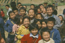 Crowd of School children smiling