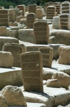 Carved engraved tombstones