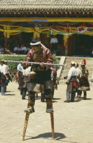 Dancer on stilts