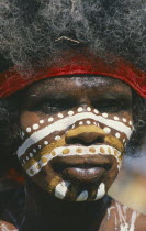 Aboriginal man with painted face