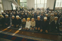 Muslims in Mosque praying at Ramadam