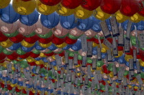 Jogyesa Temple. Buddhist lanterns hung to celebrate Buddhas Birthday.