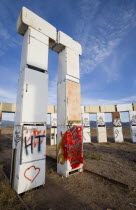 Stonefridge a life sized replica of Stonehenge made out of recycled fridges by local artist and filmmaker Adam Horowitz