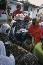 Women s group near Accra making palm nut oil.West Africa