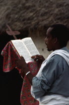 Coptic priest conducting othodox service.