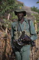 Portrait of SPLA Dinka officer.Sudan People s Liberation Army