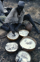 Preparation of Dinka wedding feast.