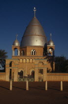 Tomb of the Madhi  Muhammad Ahmad ibn as Sayyid Abd Allah.  Exterior and silver dome roof. Mahdi