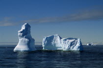 Melting iceberg on open water.