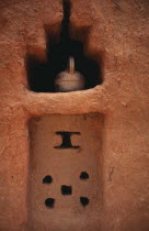 Detail of mud brick architecture.