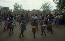 Circle of dancing girls.