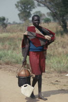 Uduk refugee mother and child from Sudan in Western Ethiopia near Gambella.