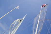 The Spinnaker Tower the tallest public viewing platforn in the UK at 170 metres on Gunwharf Quay