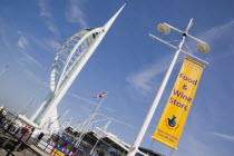 The Spinnaker Tower the tallest public viewing platforn in the UK at 170 metres on Gunwharf Quay