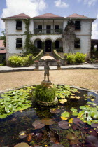 Francia plantation house gardens and waterlilly pond