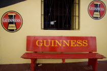 Guiness signs outside the Fishermans Pub in Speightstown