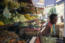 Man at his stall in the fruit market