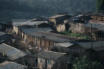 Rooftop view of the slum on the outskirts of the capital city