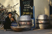 Shop selling local beer Bia Hoi.