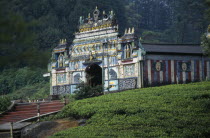 Hindu Temple in the centre of a tea plantation of which the tea pickers are Tamil Indians Center  Center
