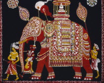 Example of elaborate cloth made by the process of batik