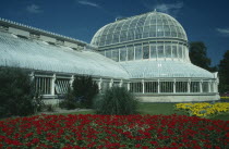 Exterior of Palm House in Botanic Gardens.