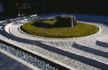 A zen rock garden of moss and gravel at Bukkokoji monastery