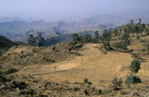 Topography and views across the Simien Mountain National Park.