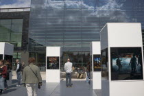 Photographic exhibition of Tsumani images outside the public library as part of the festival.