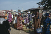 Busy market scene.