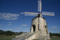 Windmill on estate restored to the way it was under Danish rule in the 1700s.