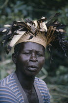 Portrait of Azande diviner.  Divination plays an important part in daily rituals.  Religion centres on a supreme being called Mboli.Zaire Congo