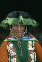 Head and shoulders portrait of woman from Tinqui.