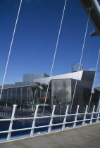 Exterior view of the Lowry Arts Centre seen from the footbridgeCenter