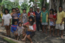 Shipibo families in the jungleRiver Ucayali