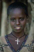 Young girl  portrait. Tribal Indigenous