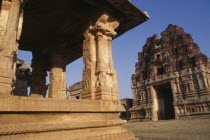 Partial view of the exterior of Achyutaraya Temple