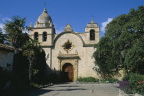 Exterior of Mission San Carlos de Borromeo De CarmeloFounded on June 3rd 1770 by Father Junipero Serra  Presidente of the California Missions Chain