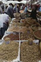 Zoma market dried shrimp and fish stall
