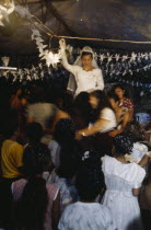 Bride and guests at traditional Zapotec wedding.