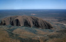 Elevated view over Ayers Rock